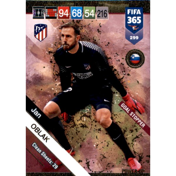 Fifa 365 Cards 2019 - 299 - Jan Oblak - Goal Stopper