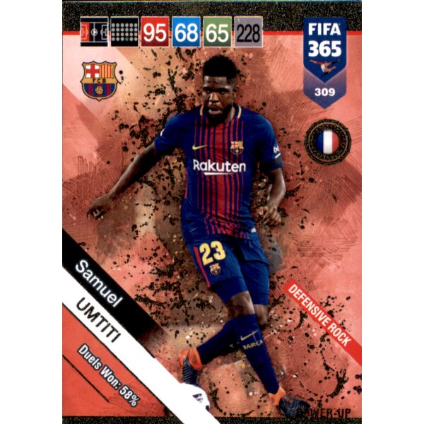 Fifa 365 Cards 2019 - 309 - Samuel Umtiti - Defensive Rock