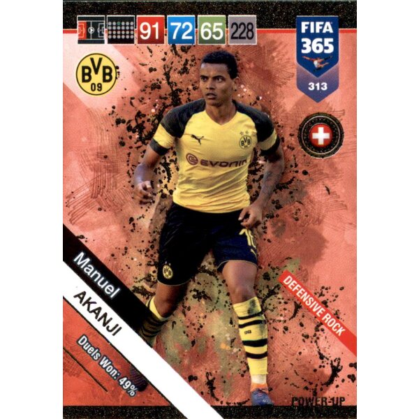 Fifa 365 Cards 2019 - 313 - Manuel Akanji - Defensive Rock