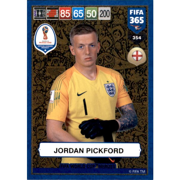 Fifa 365 Cards 2019 - 354 - Jordan Pickford - FIFA World Cup Heroes