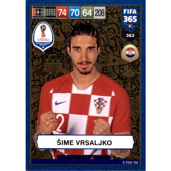 Fifa 365 Cards 2019 - 363 - Sime Vrsaljko - FIFA World Cup Heroes