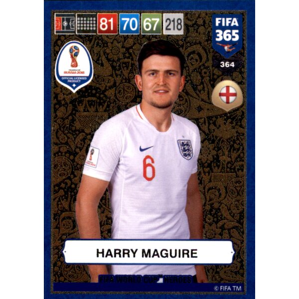 Fifa 365 Cards 2019 - 364 - Harry Maguire - FIFA World Cup Heroes