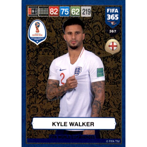 Fifa 365 Cards 2019 - 367 - Kyle Walker - FIFA World Cup Heroes