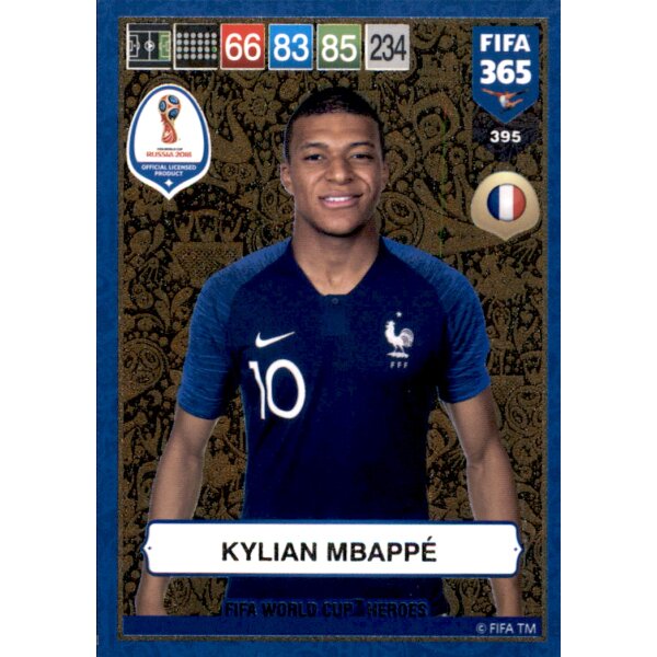 Fifa 365 Cards 2019 - 395 - Kylian Mbappe - FIFA World Cup Heroes