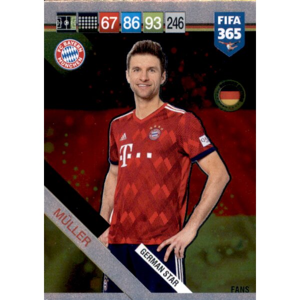 Fifa 365 Cards 2019 - 407 - Thomas Müller - German Stars