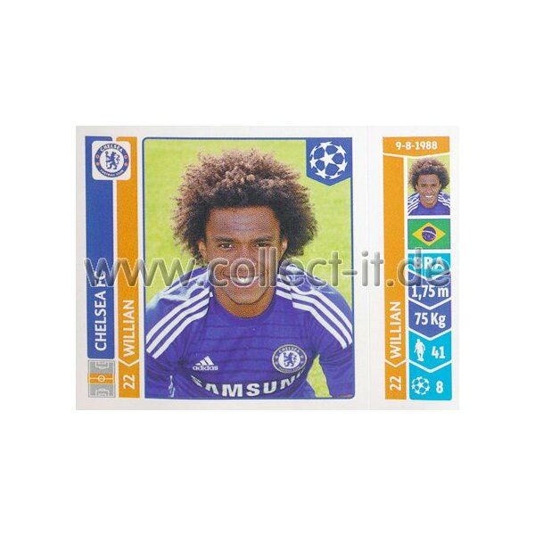 Sticker 504 - Willian - Chelsea FC