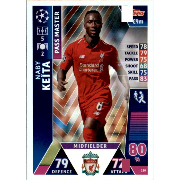 CL1819 - Karte 210 - Naby Keïta - Pass Master