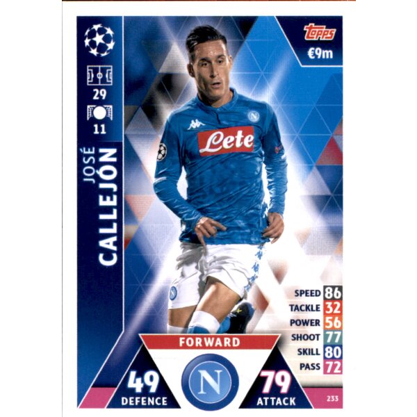 CL1819 - Karte 233 - Jose Callejon