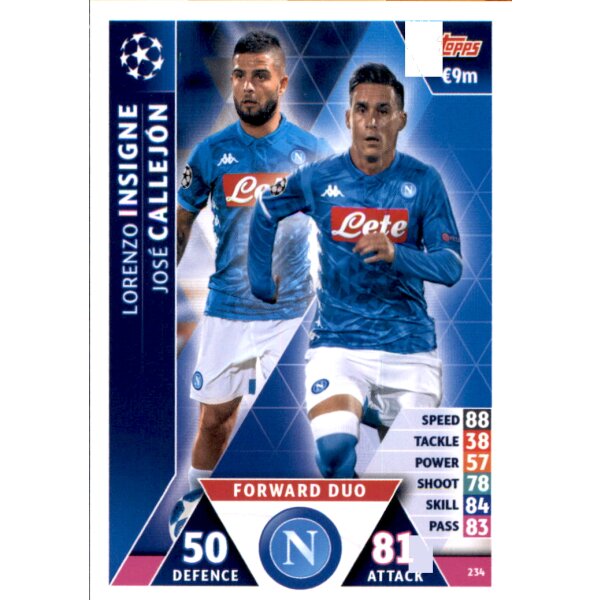 CL1819 - Karte 234 - Jose Callejon / Lorenzo Insigne - Forward Duo