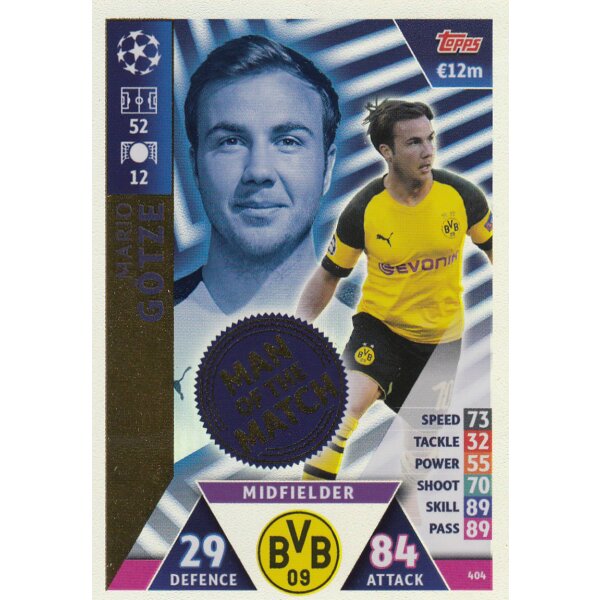 CL1819 - Karte 404 - Mario Götze - Man of the Match