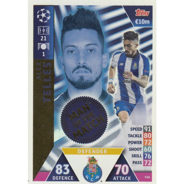 CL1819 - Karte 416 - Alex Telles - Man of the Match