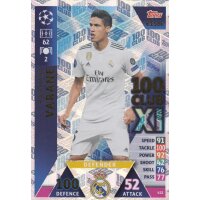 CL1819 - Karte 432 - Raphael Varane - 100 Club XI