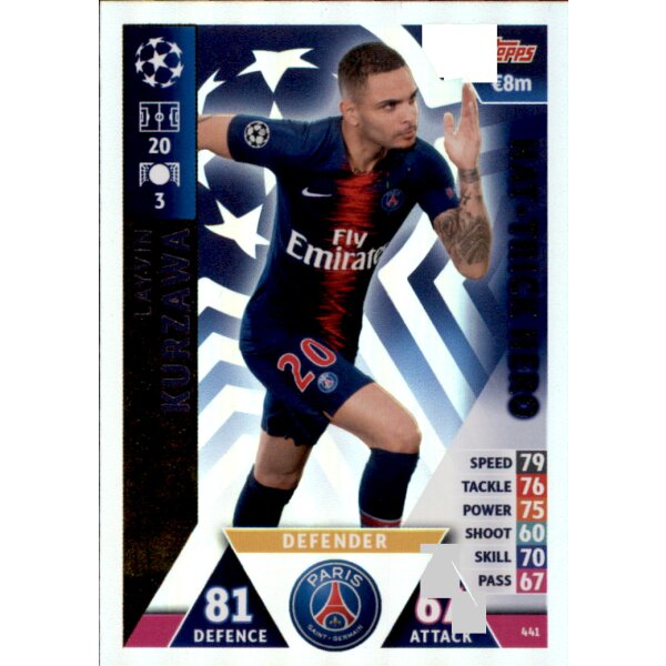 CL1819 - Karte 441 - Layvin Kurzawa - Hat-Trick Hero