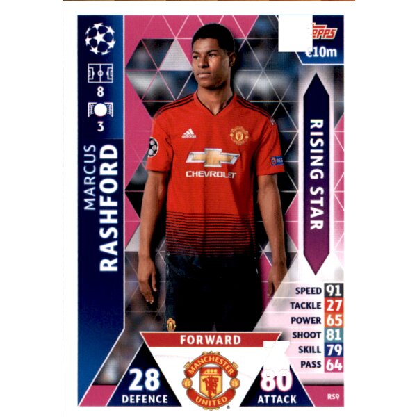 CL1819 - Karte RS9  - Marcus Rashford - Rising Stars