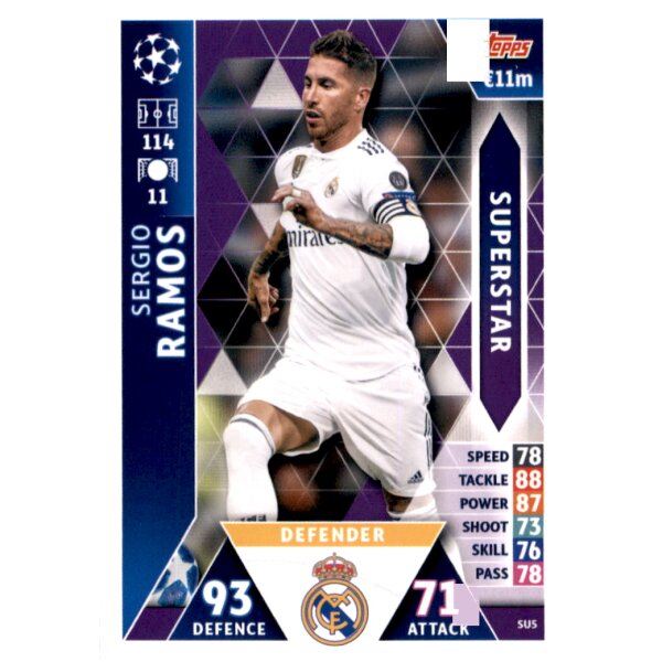 CL1819 - Karte SU5  - Sergio Ramos - Superstar