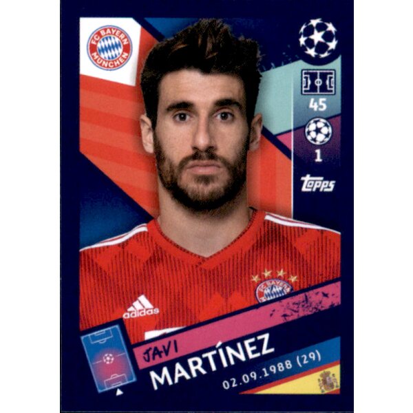 Sticker 88 - Javi Martinez - FC Bayern München