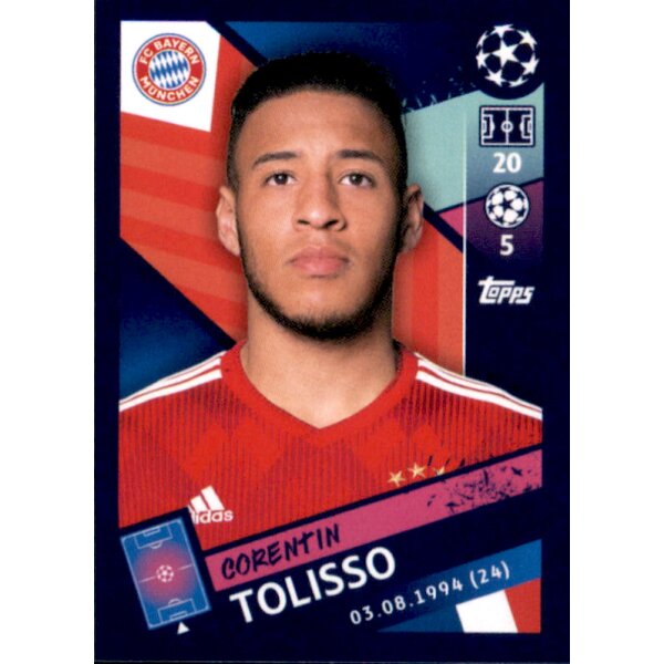 Sticker 90 - Corentin Tolisso - FC Bayern München