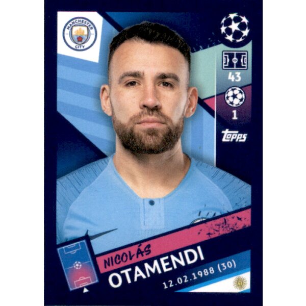 Sticker 162 - Nicolas Otamendi - Manchester City