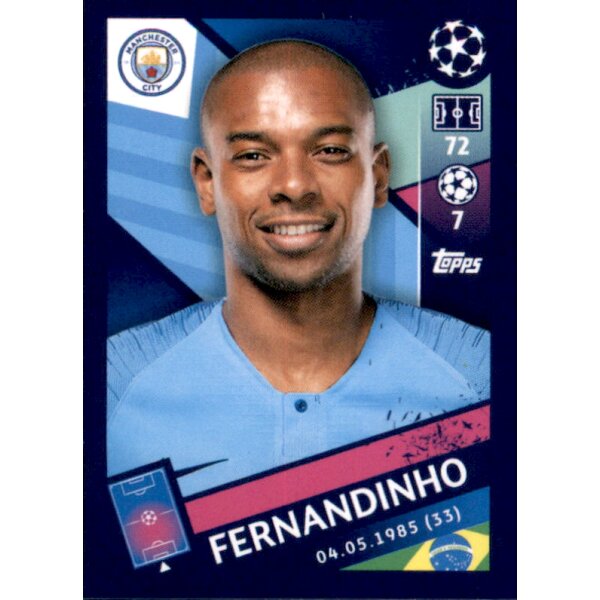 Sticker 165 - Fernandinho - Manchester City