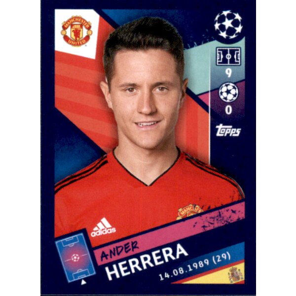 Sticker 186 - Ander Herrera - Manchester City