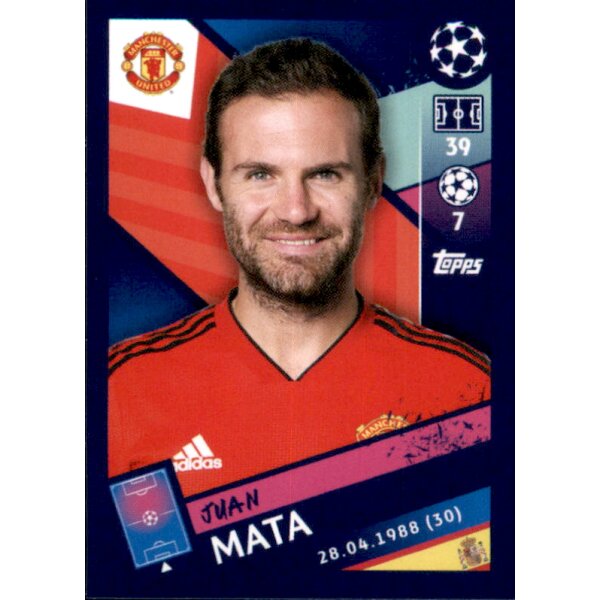 Sticker 187 - Juan Mata - Manchester City