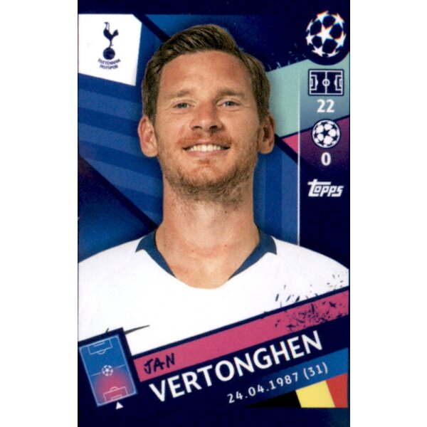 Sticker 198 - Jan Vertonghen - Tottenham Hotspur