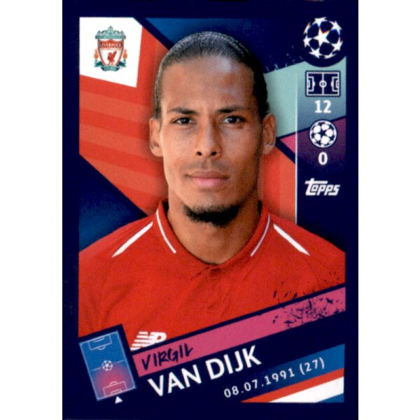 Sticker 219 - Virgil van Dijk - FC Liverpool