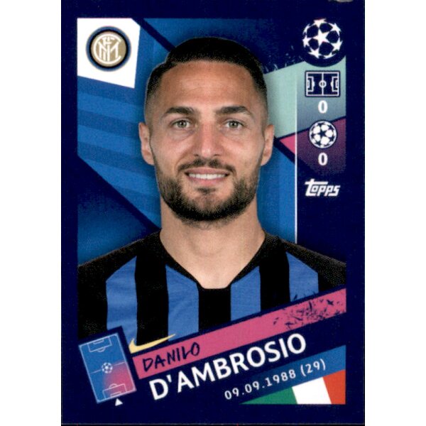 Sticker 295 - Danilo DAmbrosio - Inter Mailand