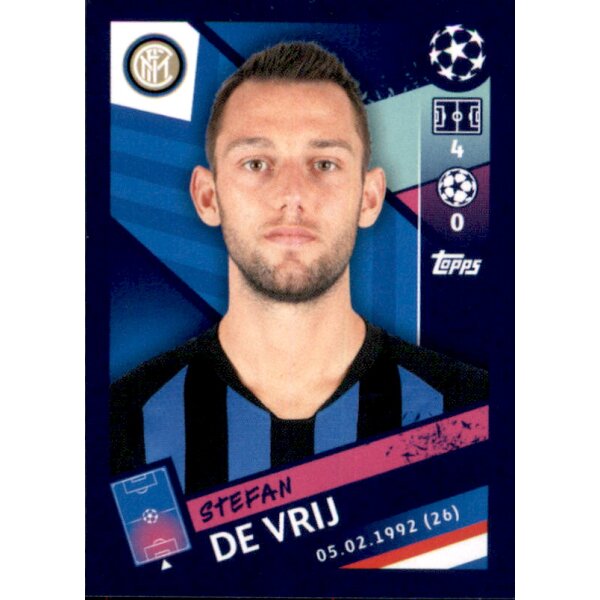 Sticker 296 - Stefan de Vrij - Inter Mailand