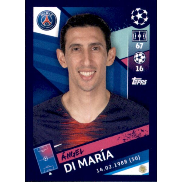 Sticker 321 - Angel Di Maria - Paris Saint-Germain