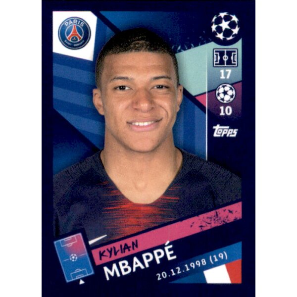 Sticker 324 - Kylian Mbappe - Paris Saint-Germain