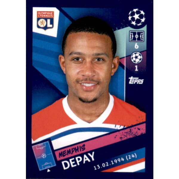 Sticker 362 - Memphis Depay - Olympique Lyonnais