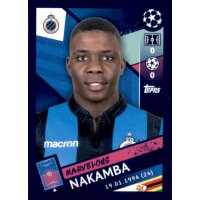 Sticker 452 - Marvelous Nakamba - Club Brugge