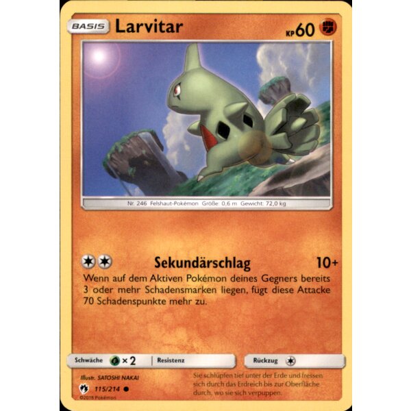 115/214 Larvitar - Echo des Donners - Deutsch