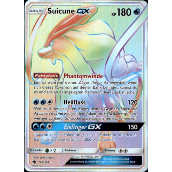 220/214 Suicune-GX - Echo des Donners - Deutsch