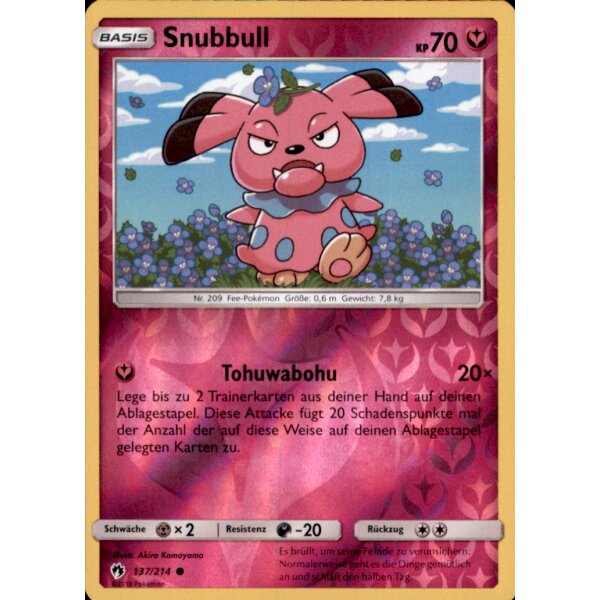 137/214 Snubbull  - Reverse Holo - Deutsch