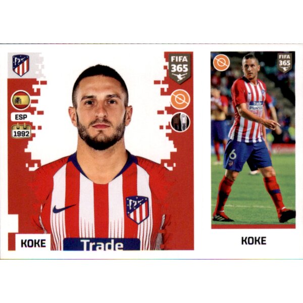 Sticker 72 a/b - Koke - Atlético de Madrid