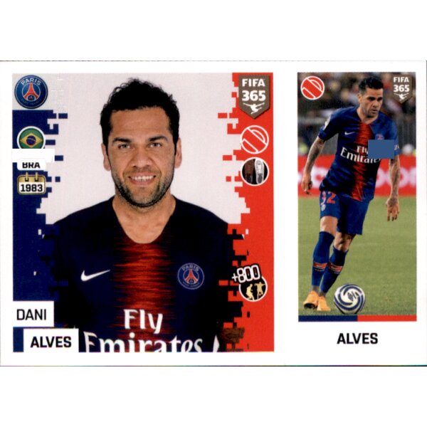 Sticker 150 a/b - Dani Alves - Paris Saint-Germain