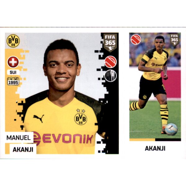 Sticker 182 a/b - Manuel Akanji - Borussia Dortmund