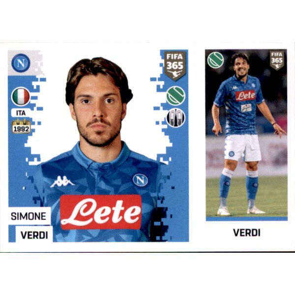 Sticker 251 a/b - Simone Verdi - SSC Neapel