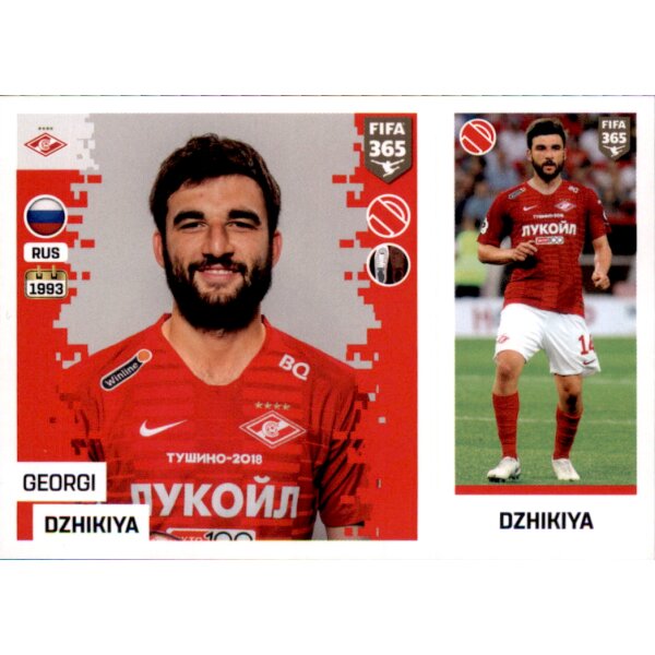 Sticker 292 a/b - Georgi Dzhikiya - FC Spartak Moskva