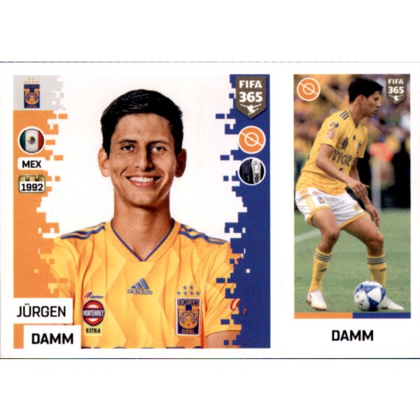 Sticker 394 a/b - Jürgen Damm - Tigres Uanl