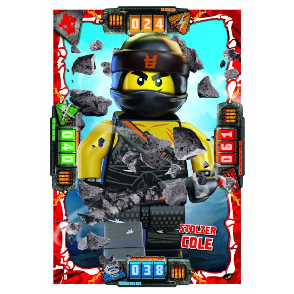 9 - Stolzer Cole - Helden Karte - LEGO Ninjago SERIE 4