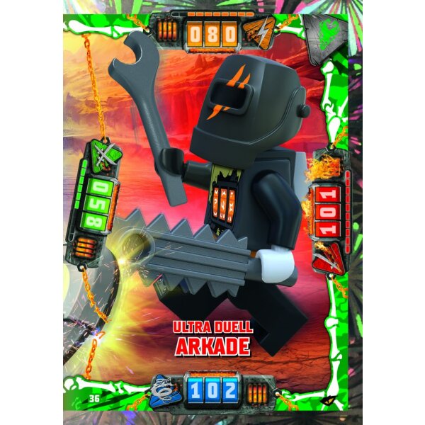 36 - Ultra Duell Arkade - Helden Karte - LEGO Ninjago SERIE 4