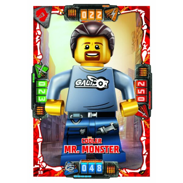 59 - Cooler Mr. Monster - Helden Karte - LEGO Ninjago SERIE 4