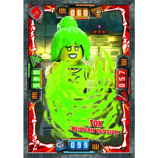 64 - Tox Meisterin des Gifts - Helden Karte - LEGO Ninjago SERIE 4