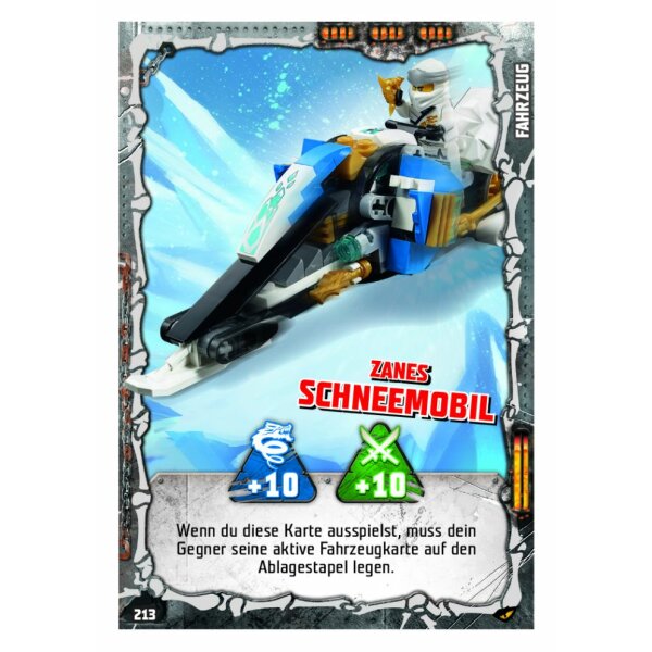 213 - Zanes Schneemobil - Fahrzeugkarte - LEGO Ninjago SERIE 4