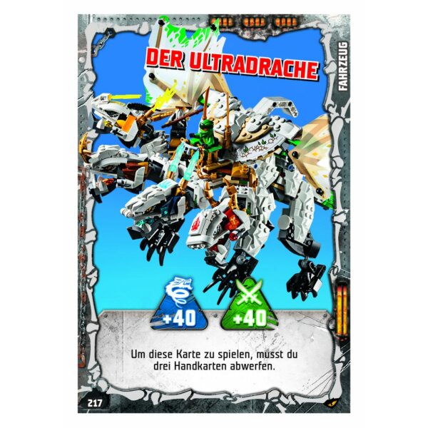 217 - Der Ultradrache - Fahrzeugkarte - LEGO Ninjago SERIE 4