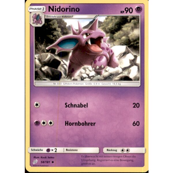 58/181 Nidorino - Teams sind Trumpf - Deutsch