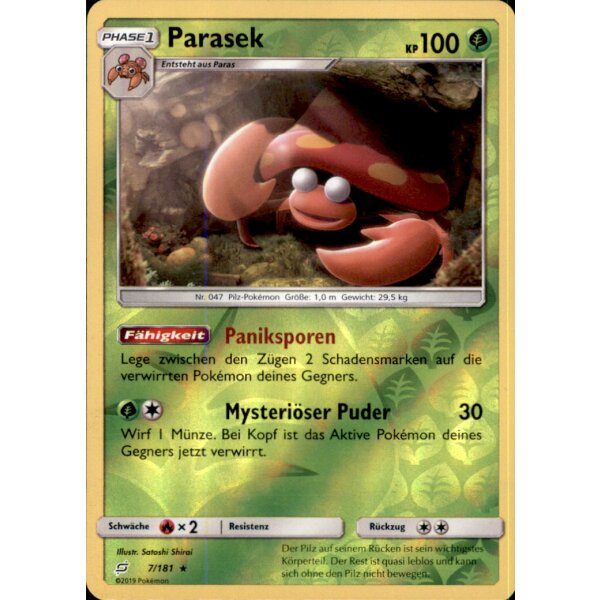 7/181 Parasek - Reverse Holo - Deutsch